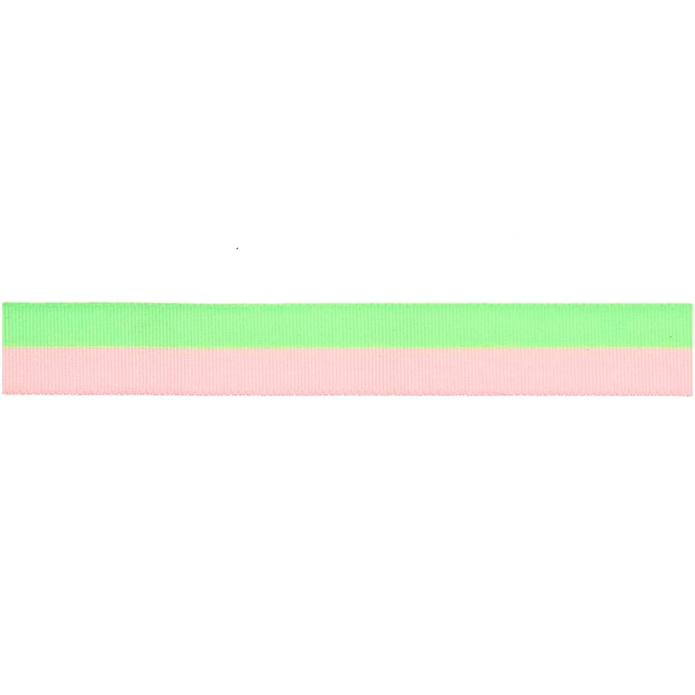 Paper Poetry Woven Ribbon Multi Stripes Pink / Neon Green - Image 2