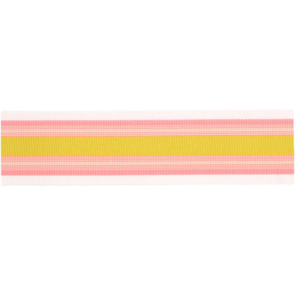 Paper Poetry Woven Ribbon Multi Stripes Apricot / Neon Orange / Yellow - Image 2