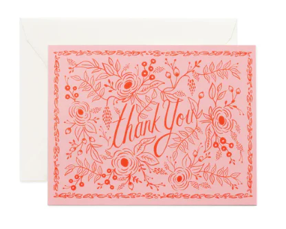 Rose Thank You Card