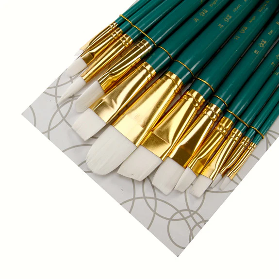 Royal Brush ZipLock Set - White Taklon Filbert Variety