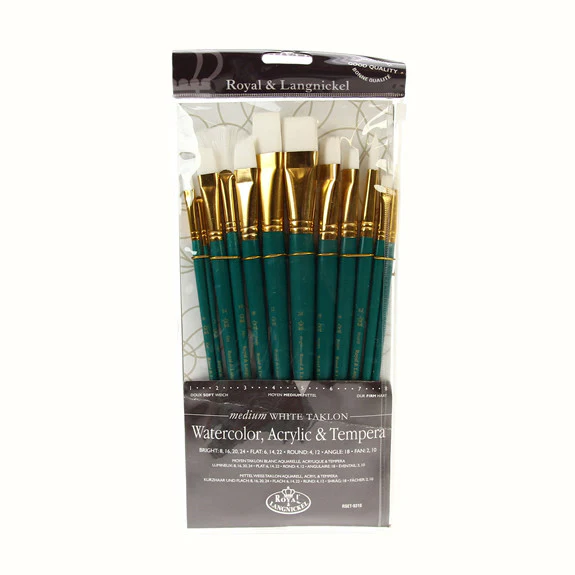 Royal Brush ZipLock Set - White Taklon Round Variety - Image 3