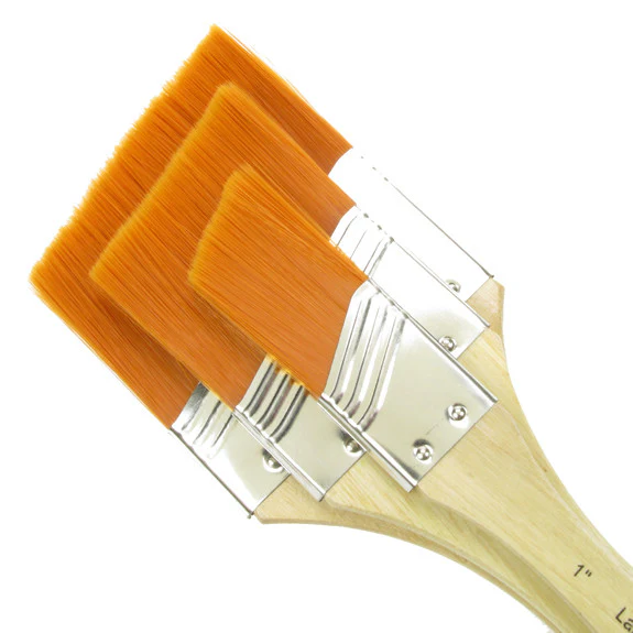 Royal Large Area Brush Set - Angular Gold Taklon Medium 3 Pack