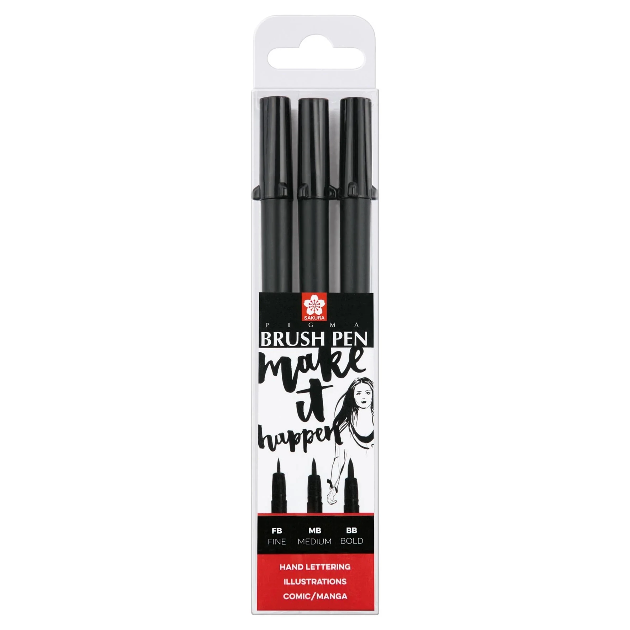 SAKURA Pigma Brush Black Set 3