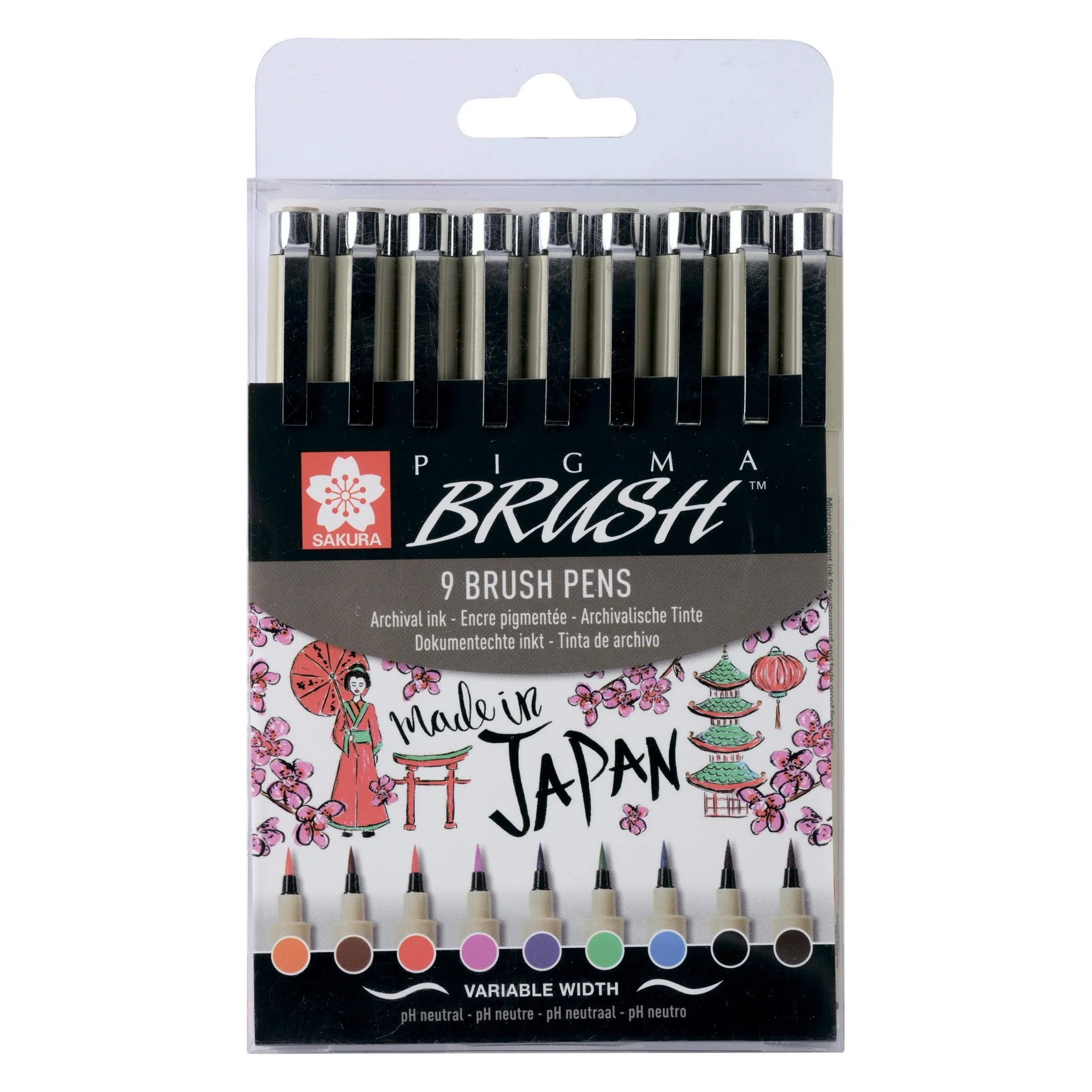 SAKURA Pigma Brush Set 9