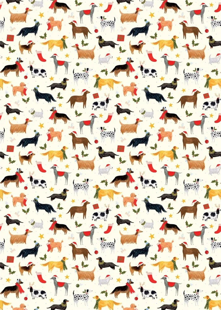 Santa Paws Dog Gift Wrap