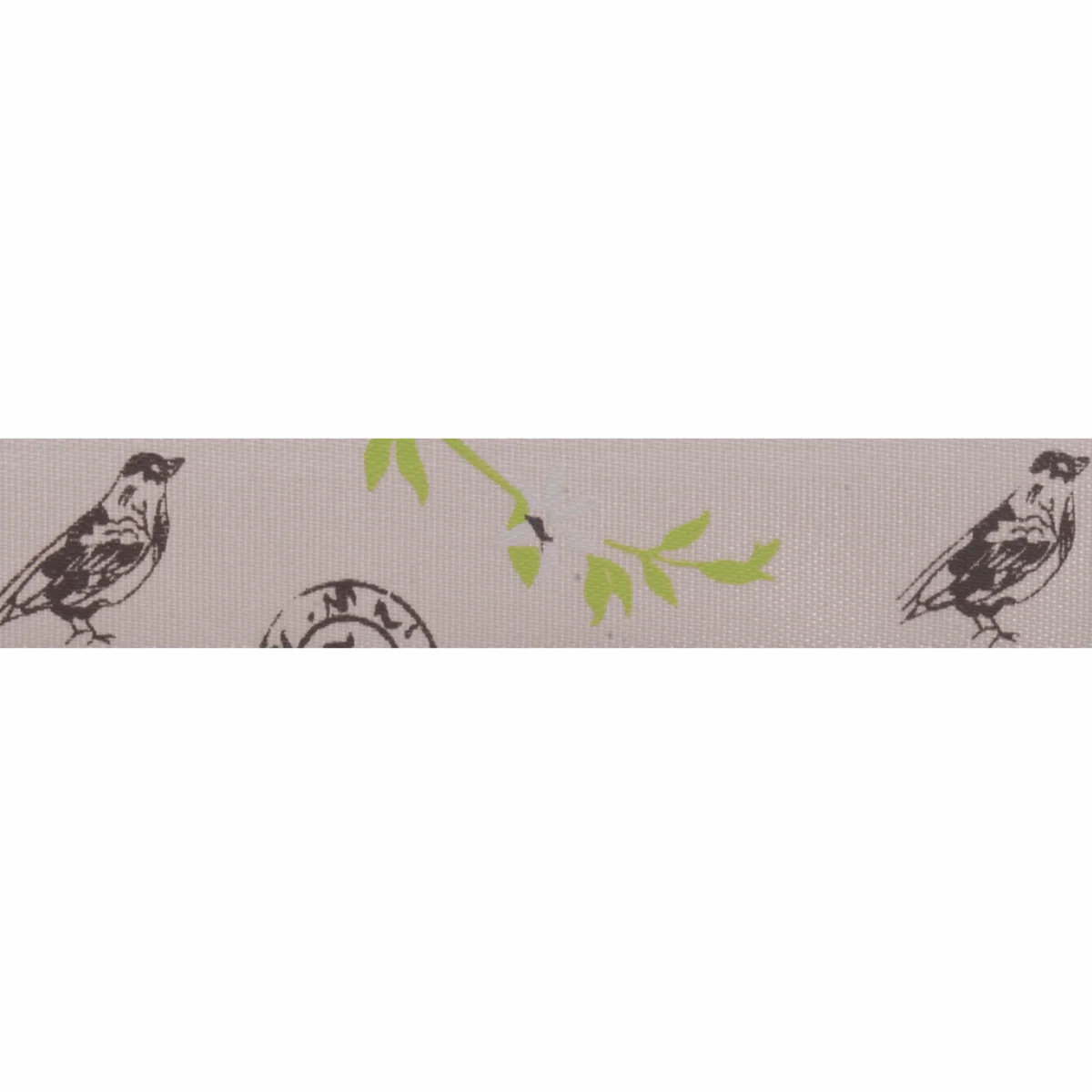 Satin - 5m x 15mm - Bird Print
