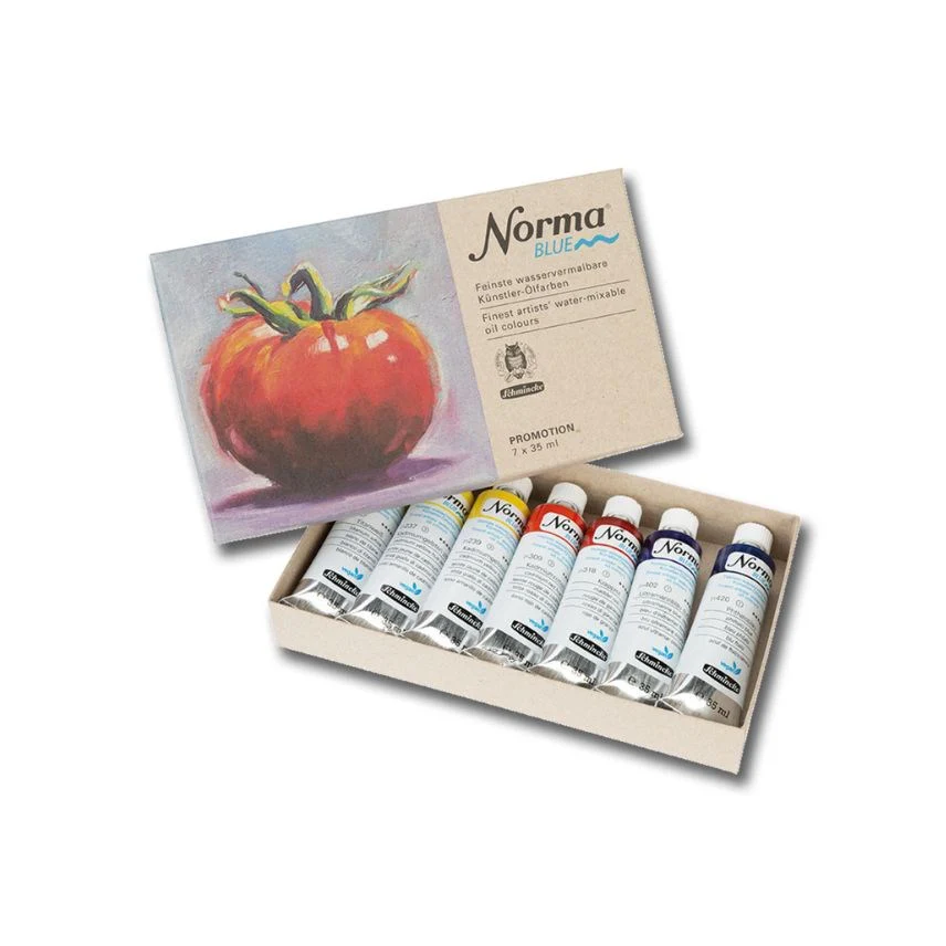 Schmincke Norma Blue Water-Mixable Oils (Set of 7)