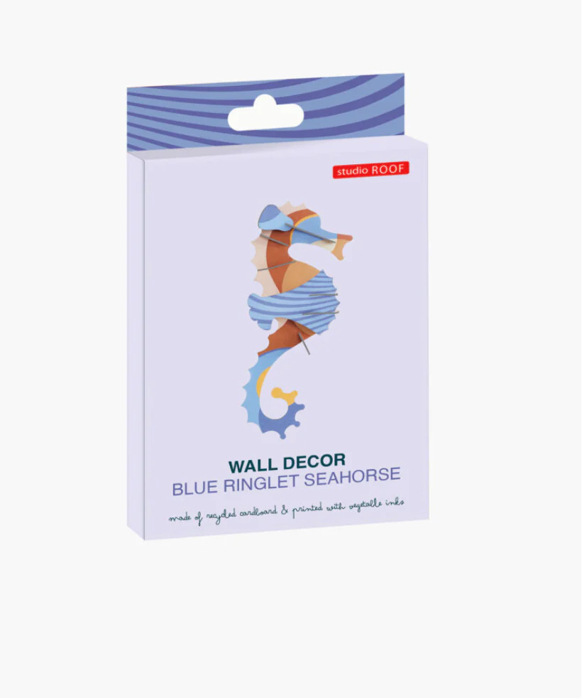 Studio Roof: Wall Decor Blue Ringlet Seahorse
