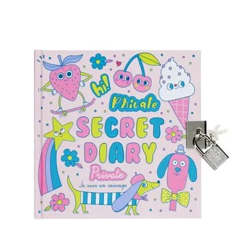Secret diary with padlock