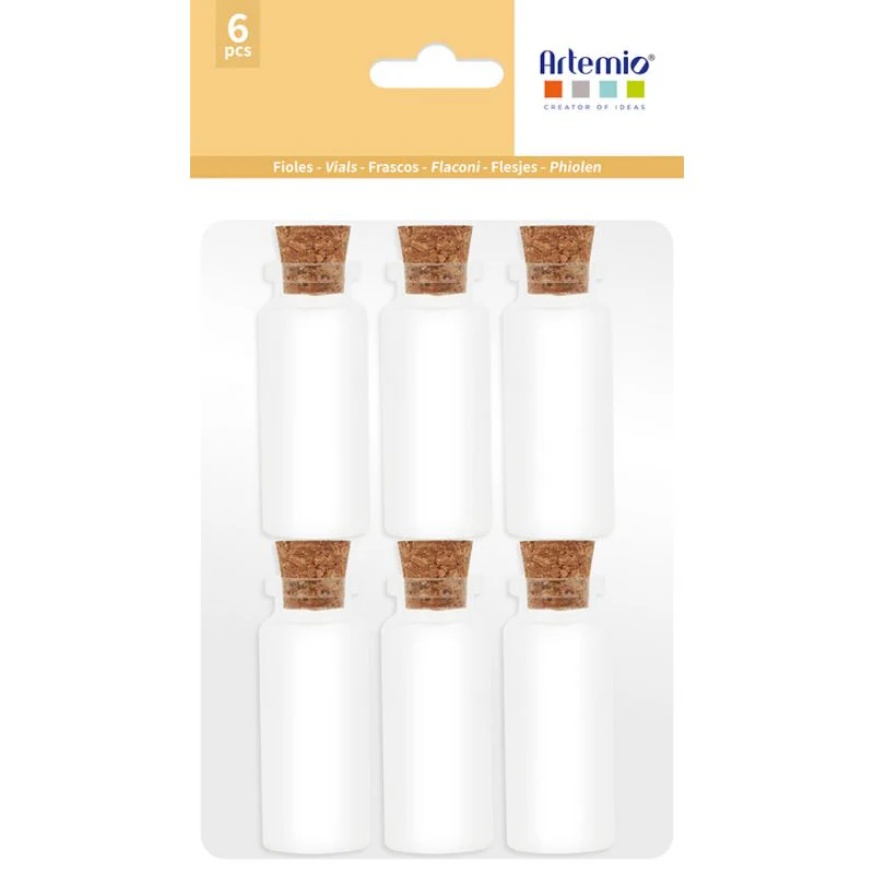Set of 6 Glass Vials