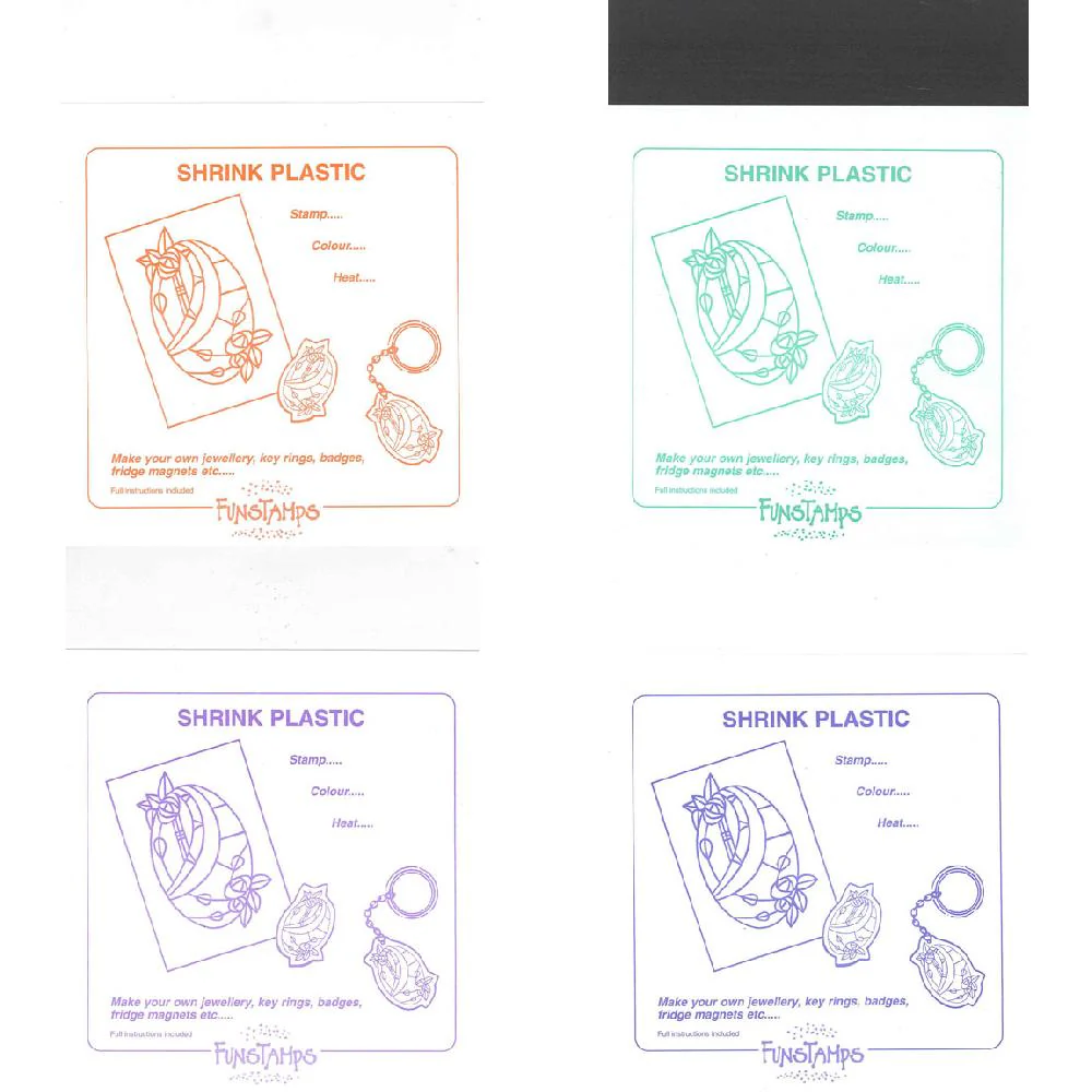 Shrink Plastic - 4 Colours