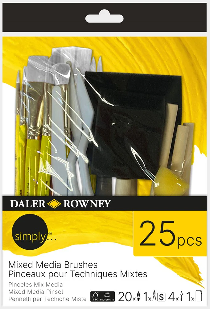 Simply Mixed Media Foam / Detail Brush Set 25pk
