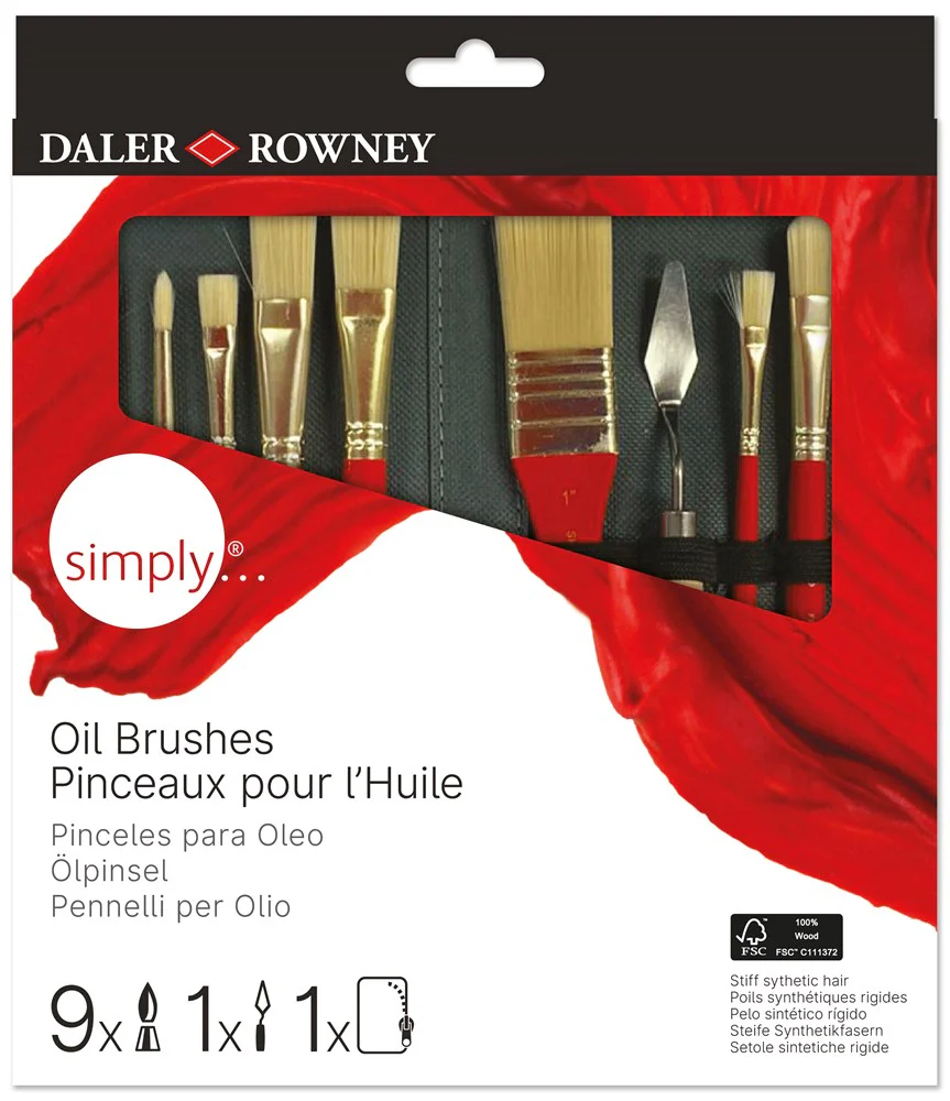 Simply Oil Brush Zip Case 10pk