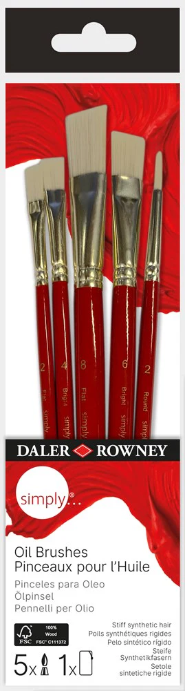 Simply Oil Brush Set 5pk