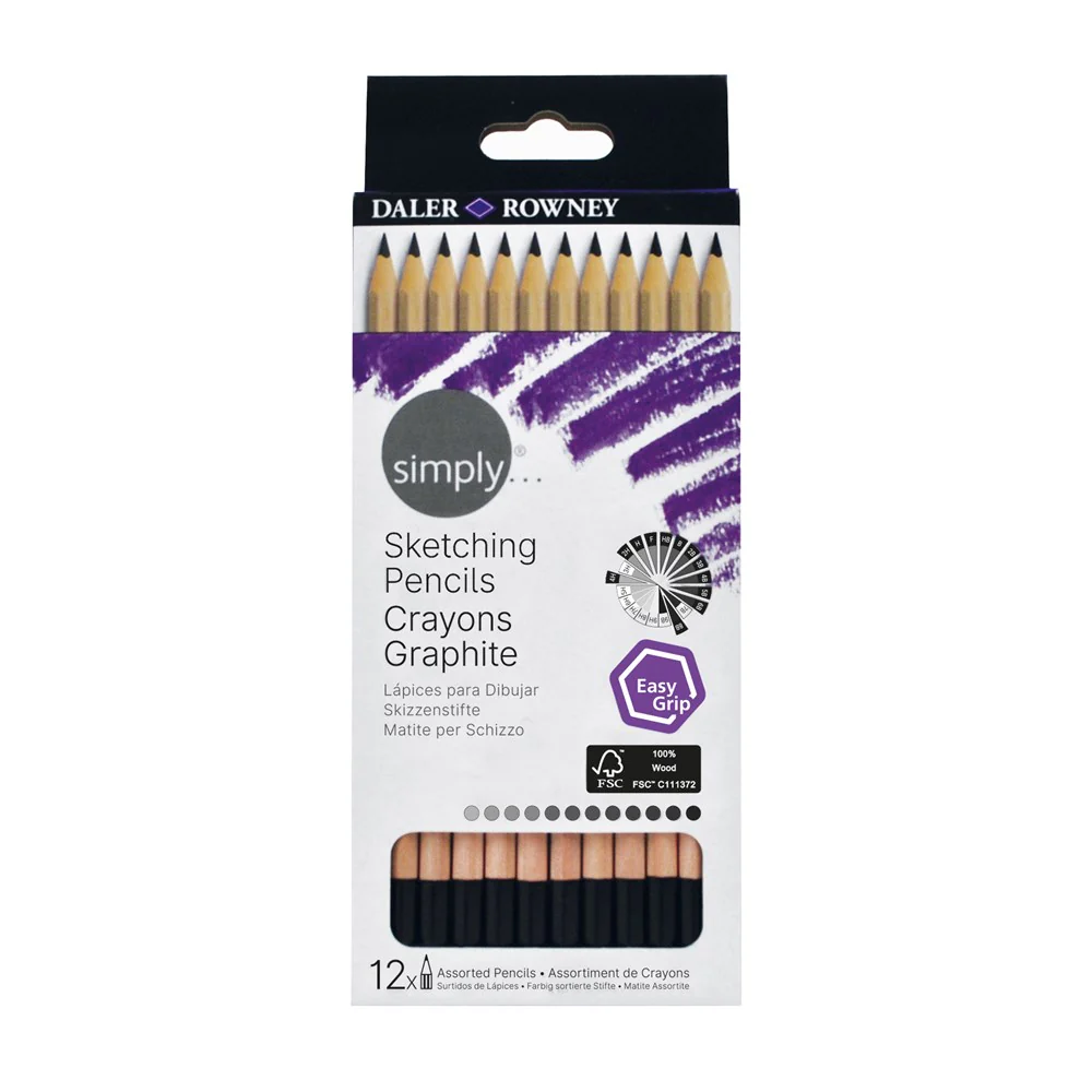 Simply Hexagonal Sketch Pencil Set 12pk