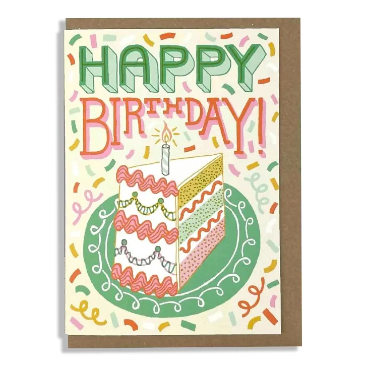 Slice of Cake, Happy Birthday Greeting Card