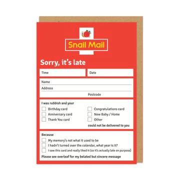 Snail Mail Greetings Card