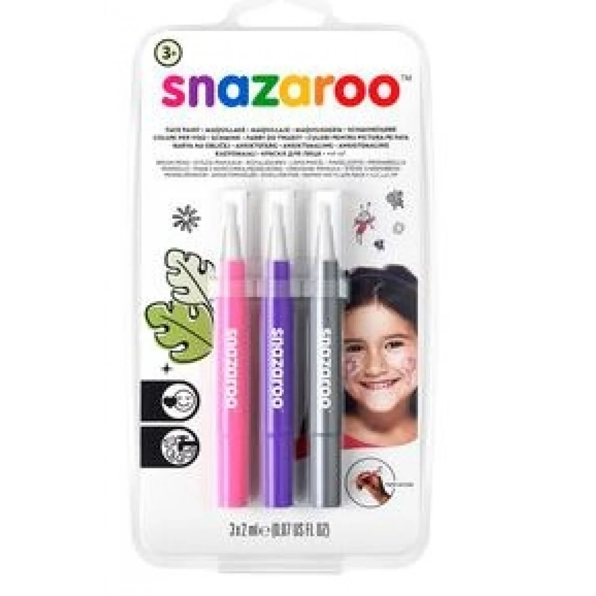 Snazaroo Face Paint Brush Pen Fantasy 3pk