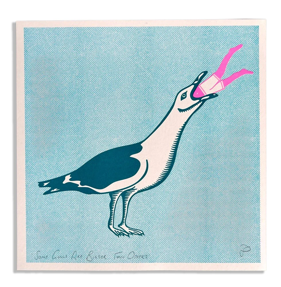 Some Gulls Are Bigger Than Others Print