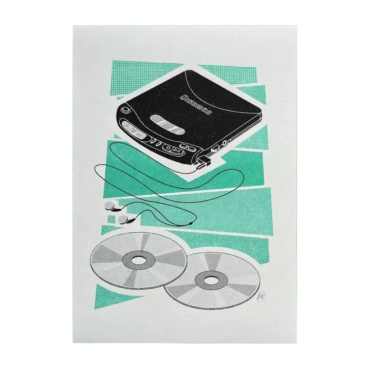 Sony Discman Risograph Print