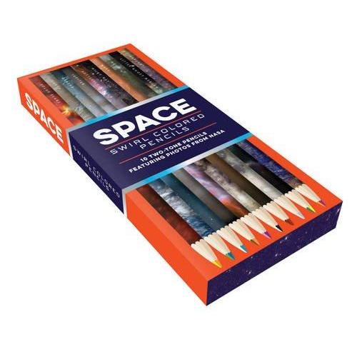 Space Swirl Colored Pencils: 10 Two-Tone Pencils Featuring Photos from NASA