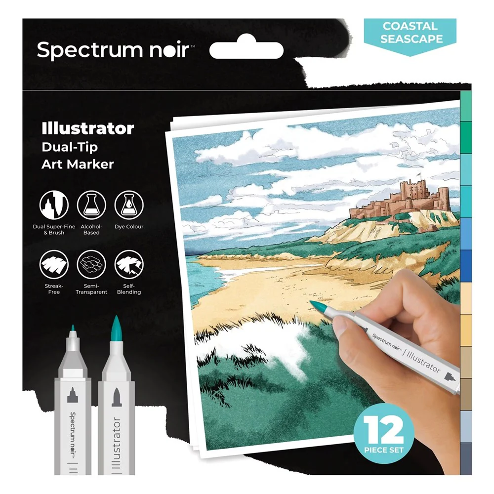 Spectrum Noir Illustrator 12 Coastal Seascape