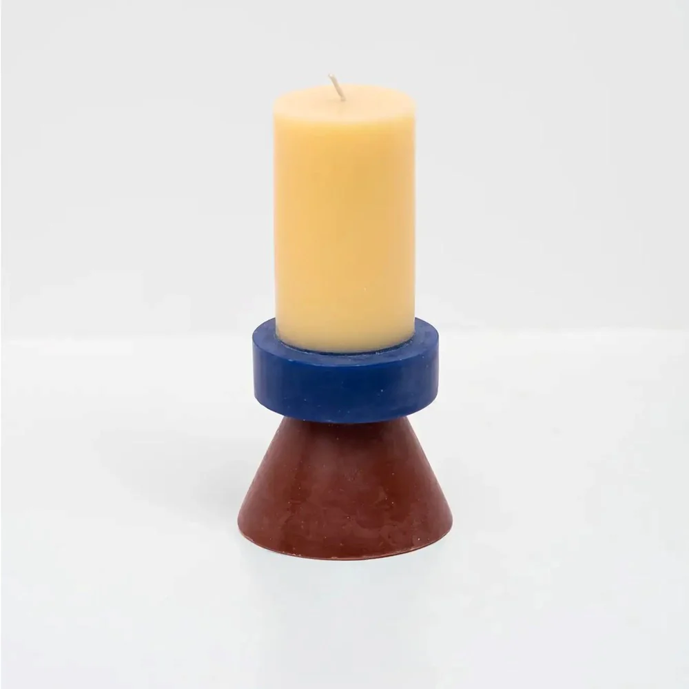 Stack Candle Tall - Banana/Navy/Choc