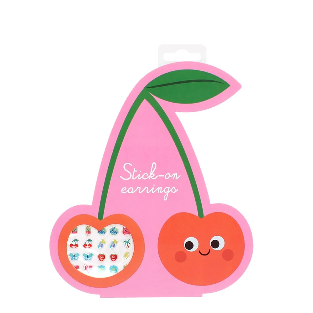 Stick on earrings (40 pairs) - Cherry