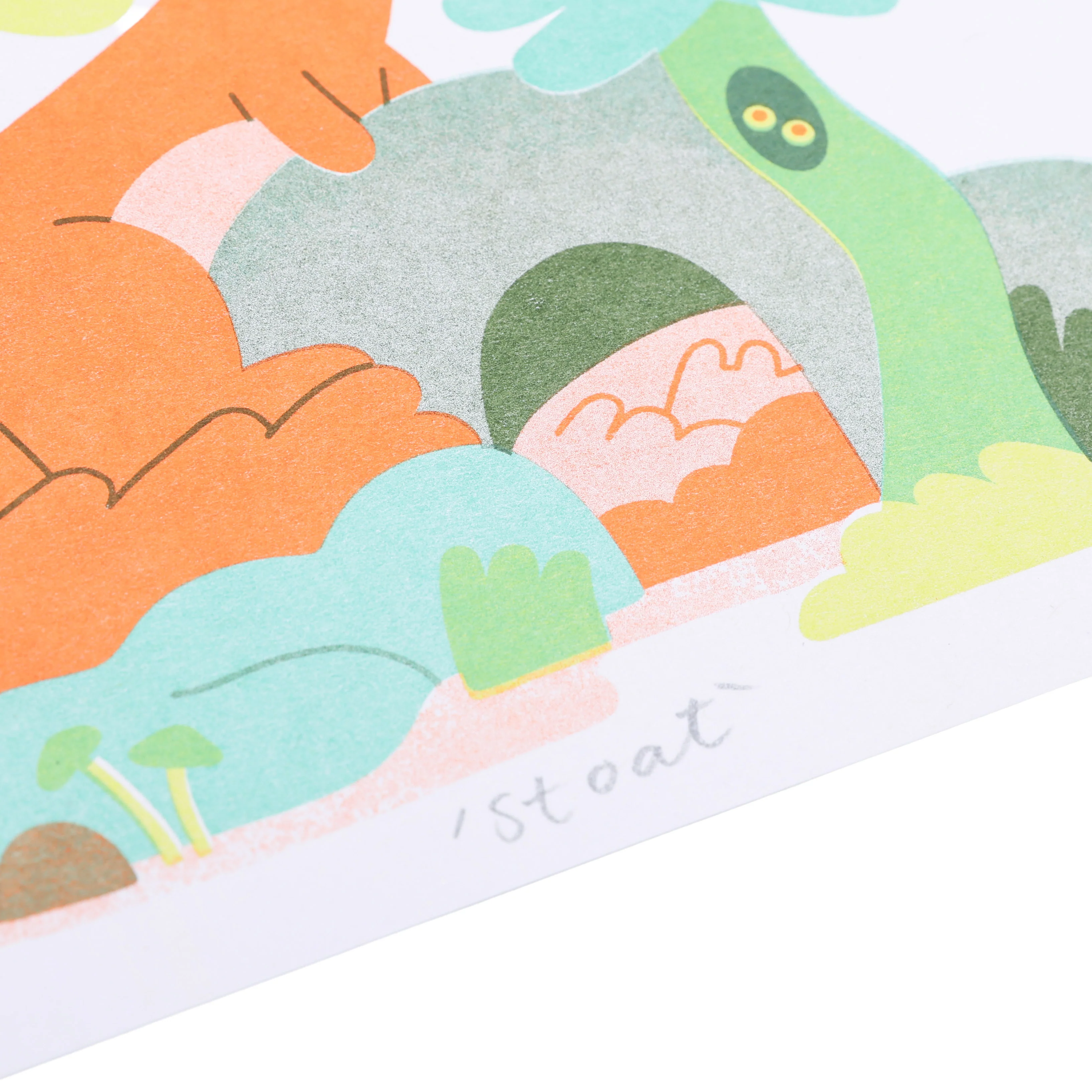 Stoat A5 Risograph Print - Image 2
