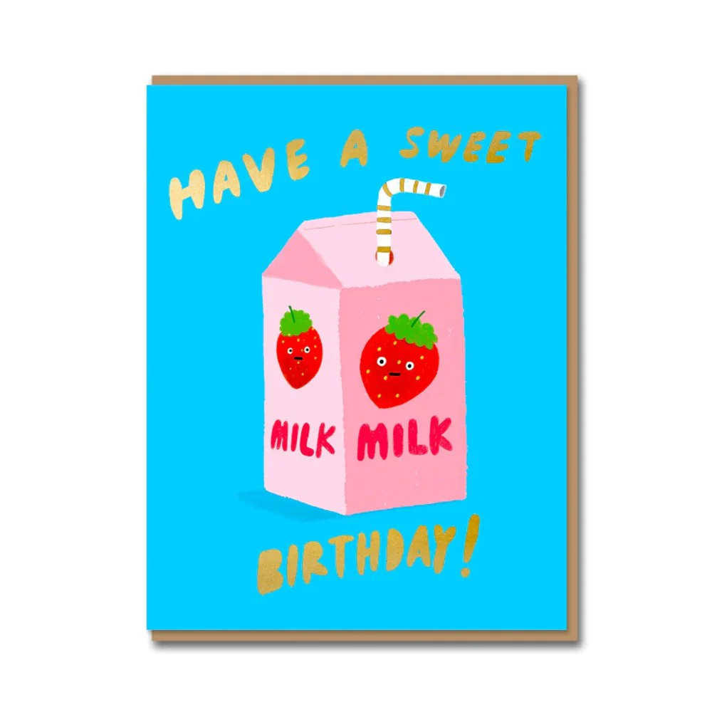 Strawberry Milk Card