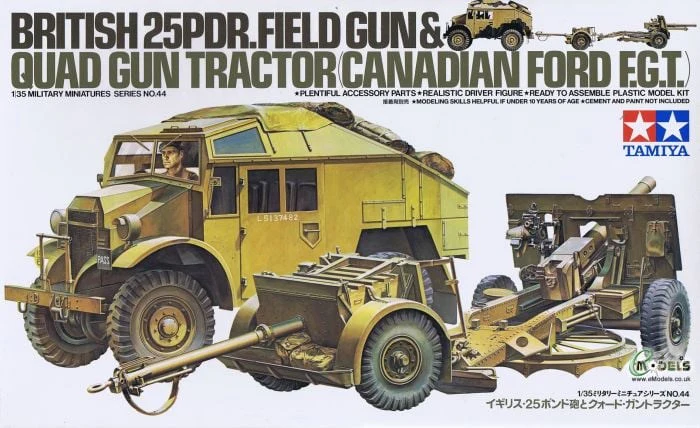 Tamiya British 25 PDR Gun/Quad Kit