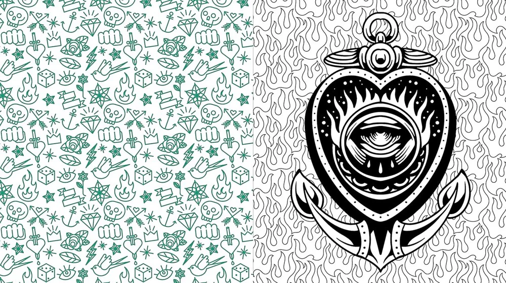 Tattoo Colouring: From Pin-Ups and Roses to Sailors and Skulls - Image 3