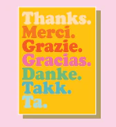 Thanks. Merci. Grazie...Card
