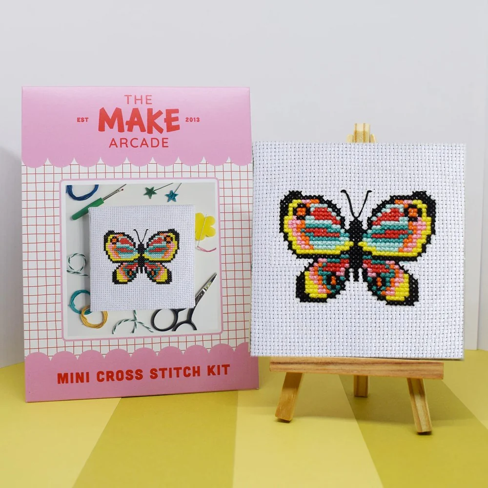 The Make Arcade - Mini Cross Stitch - Butterfly - Image 2