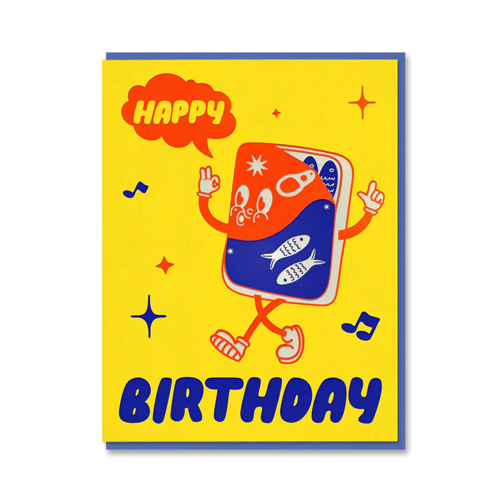Tinned Fish Birthday Card