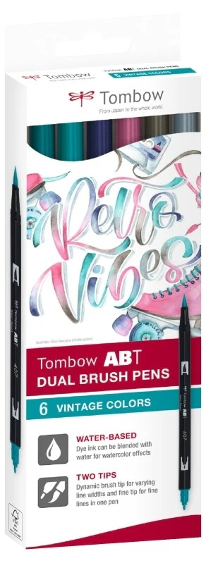 Tombow Dual Brush Pen 6 Set (New Packaging) - Image 6