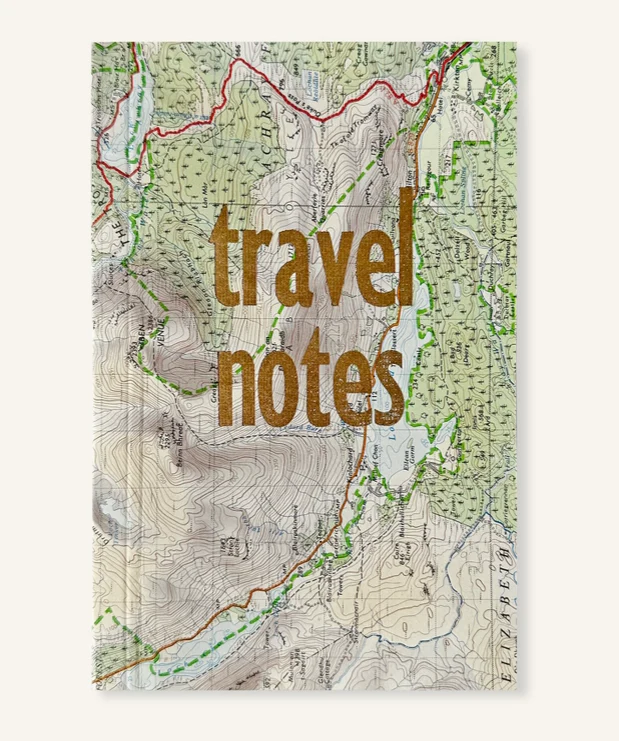 Travel Notes Book Vintage Map Cover