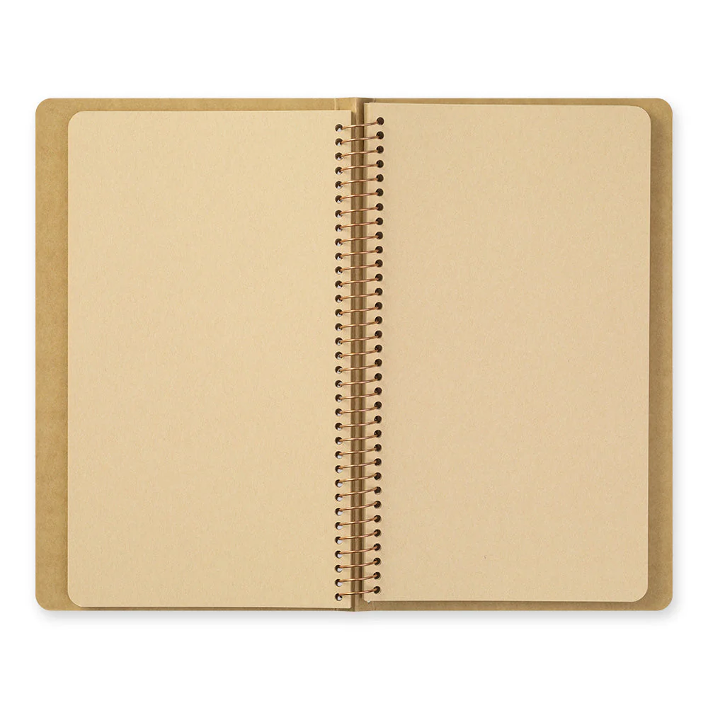 Midori: Traveler's Spiral Ring Notebook: A5 DW Kraft - Image 3