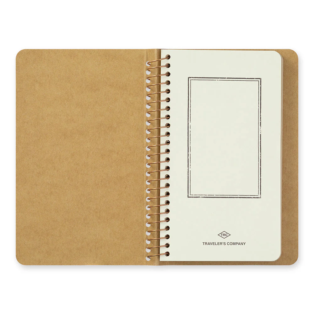 Midori: Traveler's Spiral Ring Notebook: A6 DW Kraft - Slim - Image 2