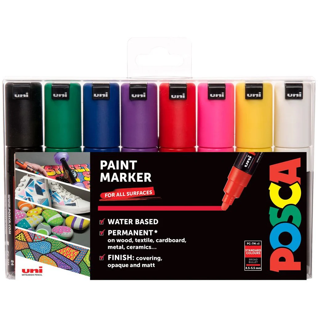 Uni Pc-7M Posca Marker 8pk