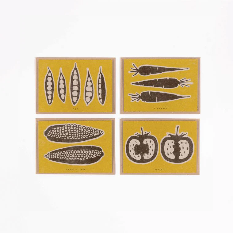 Vegan Veg Recipe Notecards (x4)