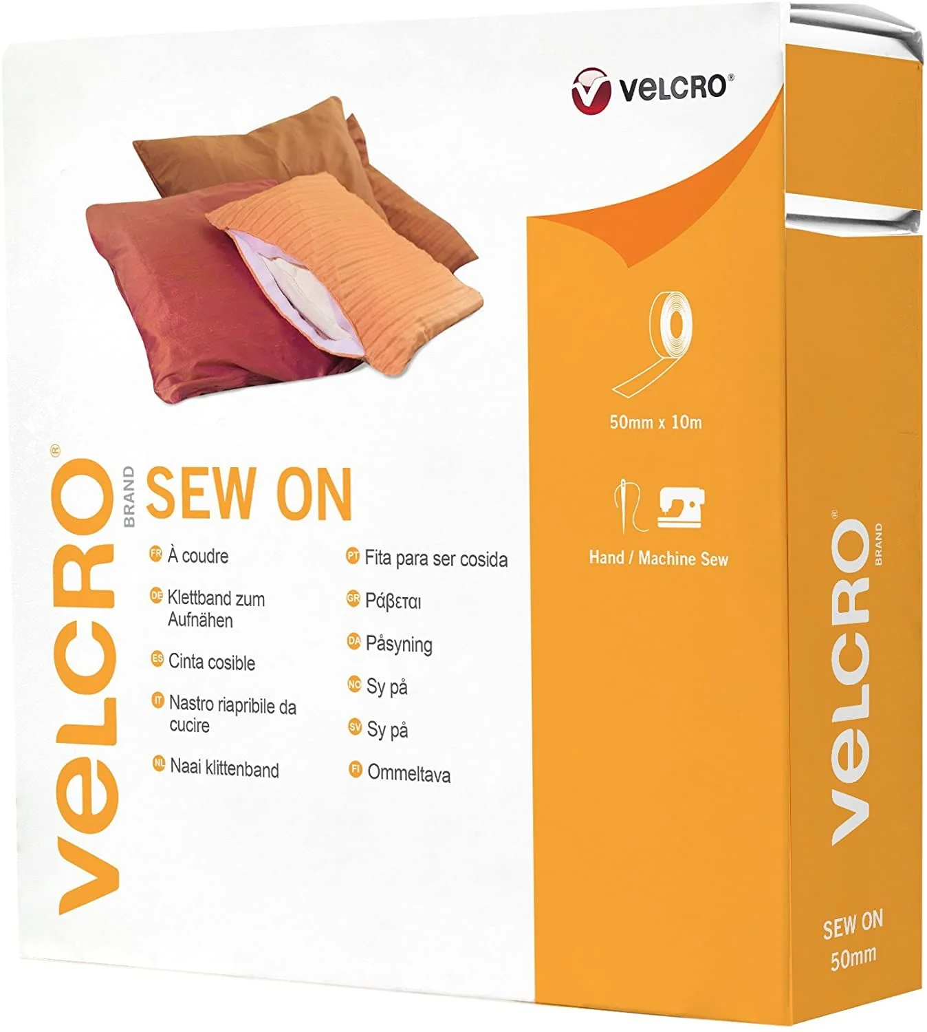 VELCRO Brand Sew On 50mm x 10m Black