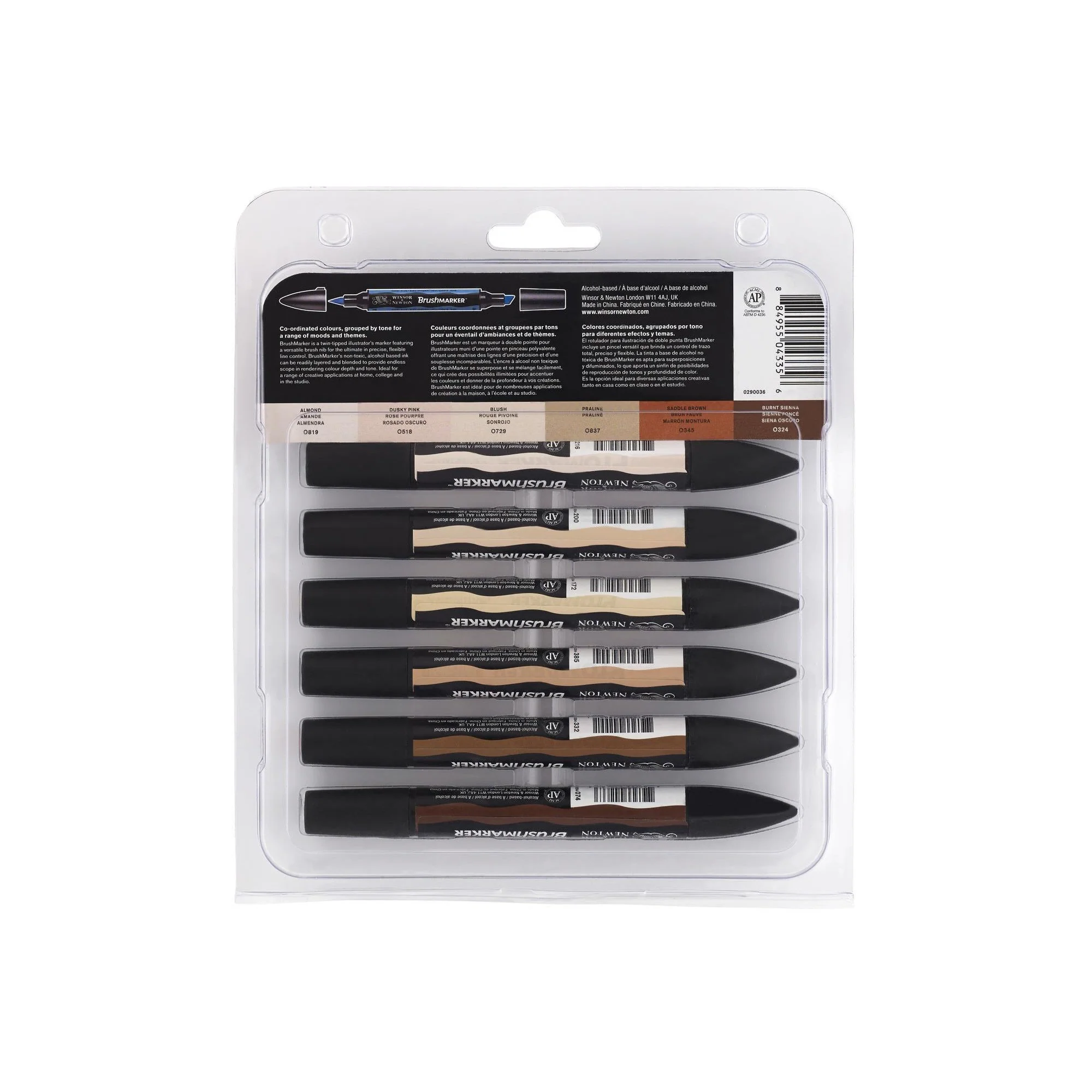 W&N Promarker Brush 6pc Skin Tones - Image 2