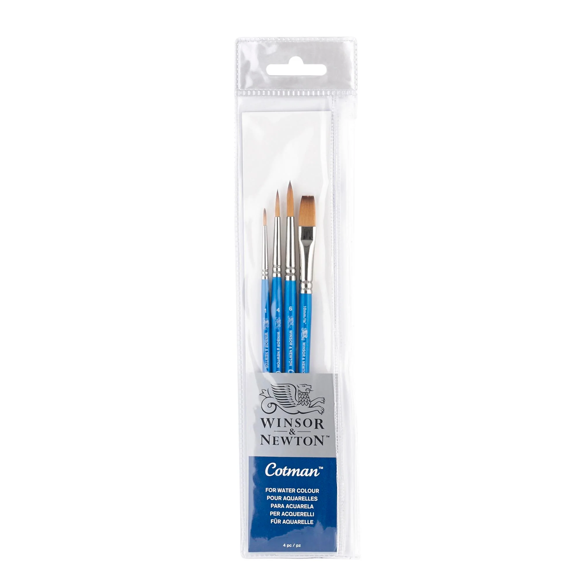 Cotman Water Colour Brush Short Handle 4pk
