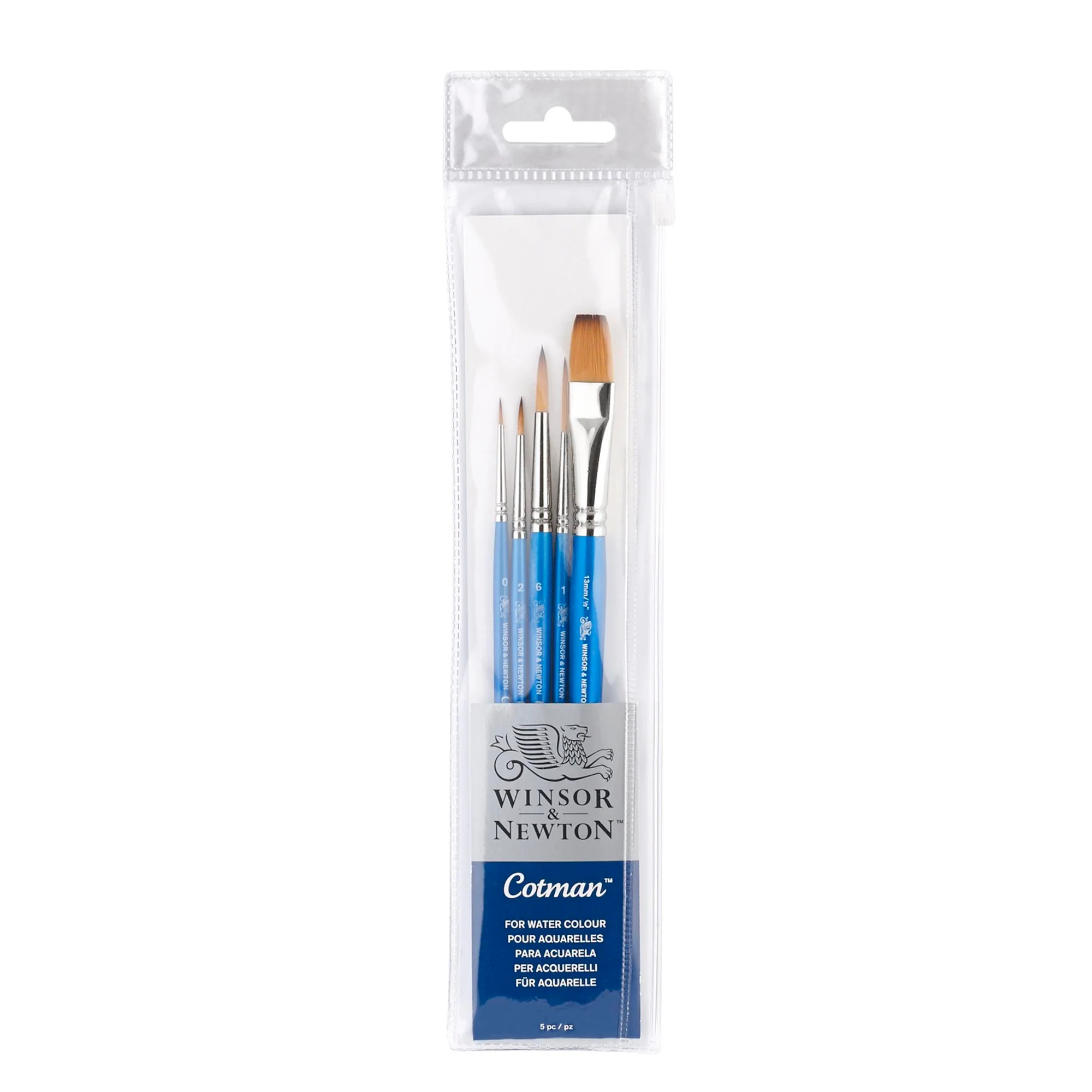 Cotman Water Colour Brush Short Handle 5pk (2")