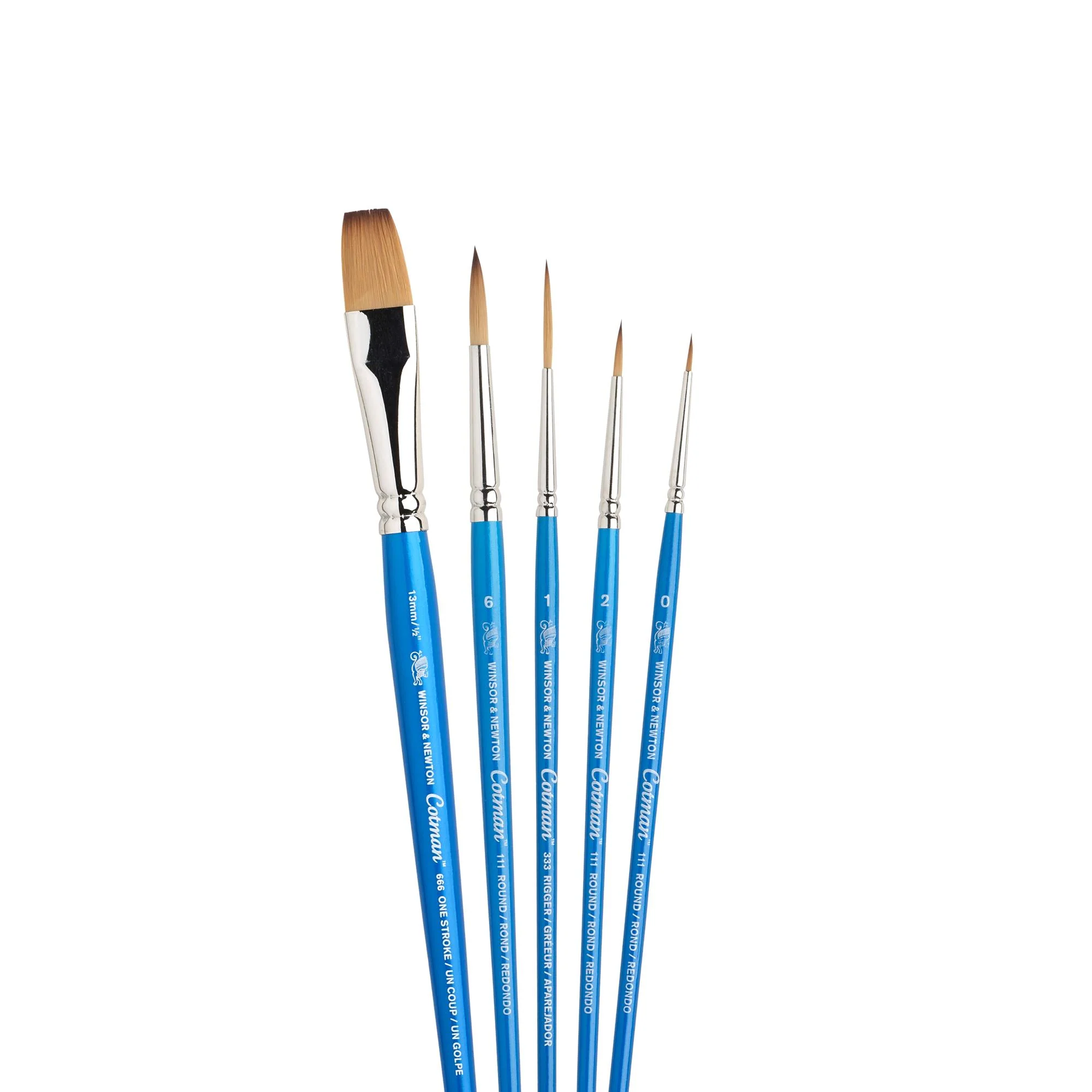 Cotman Water Colour Brush Short Handle 5pk (2") - Image 2