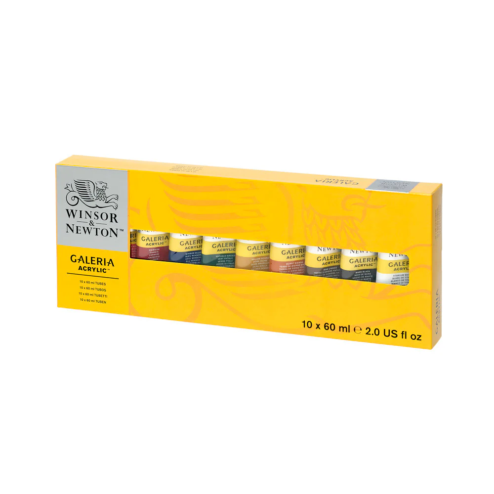 W&N Galeria Acrylic 10 x 60ml Tube Set