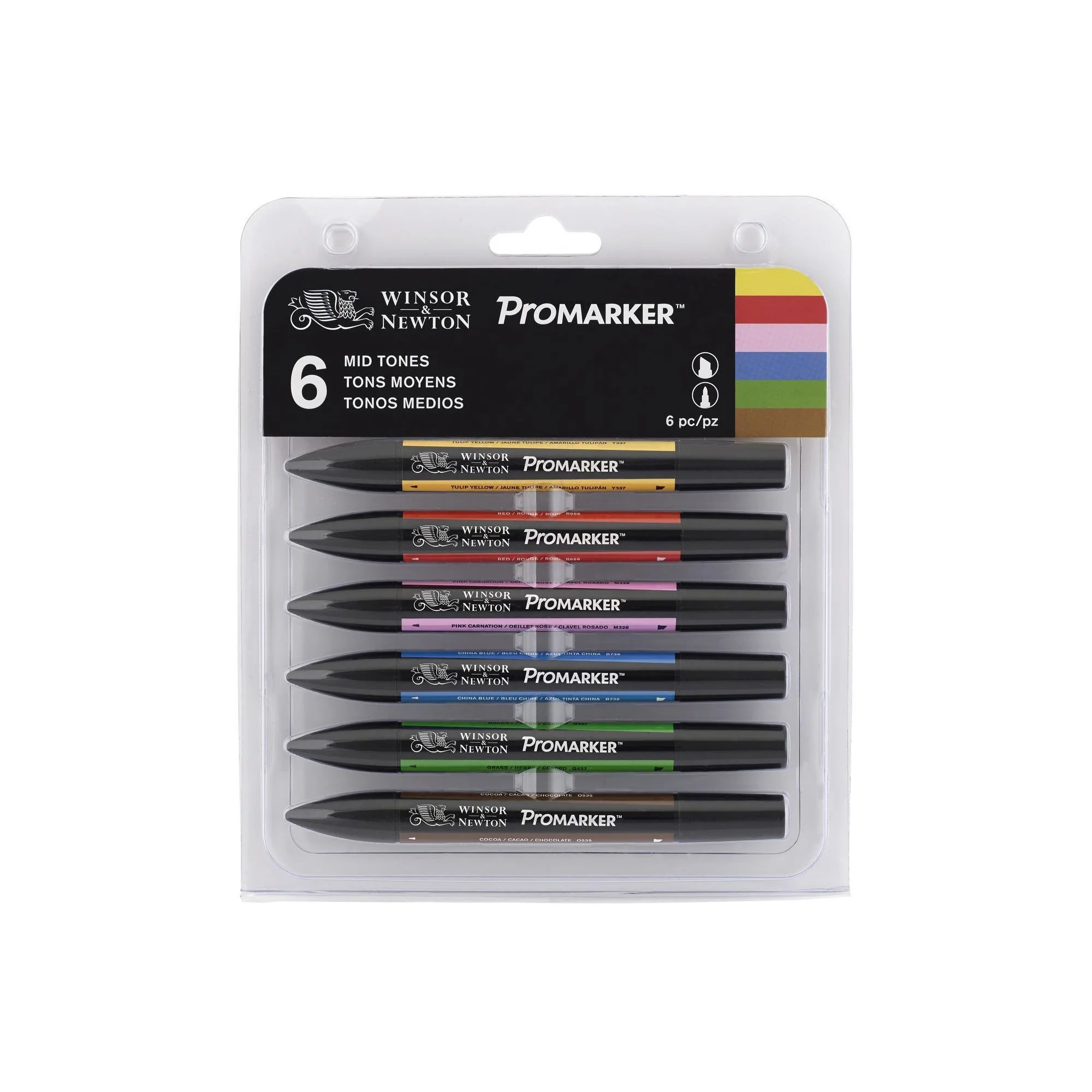 W&N Promarker 6pc Mid Tones