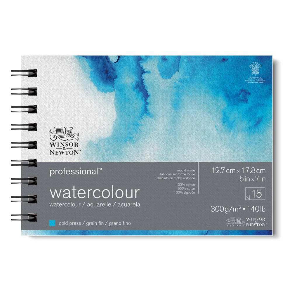 W&N Pro Watercolour Spiral Pad 5 x 7" CP