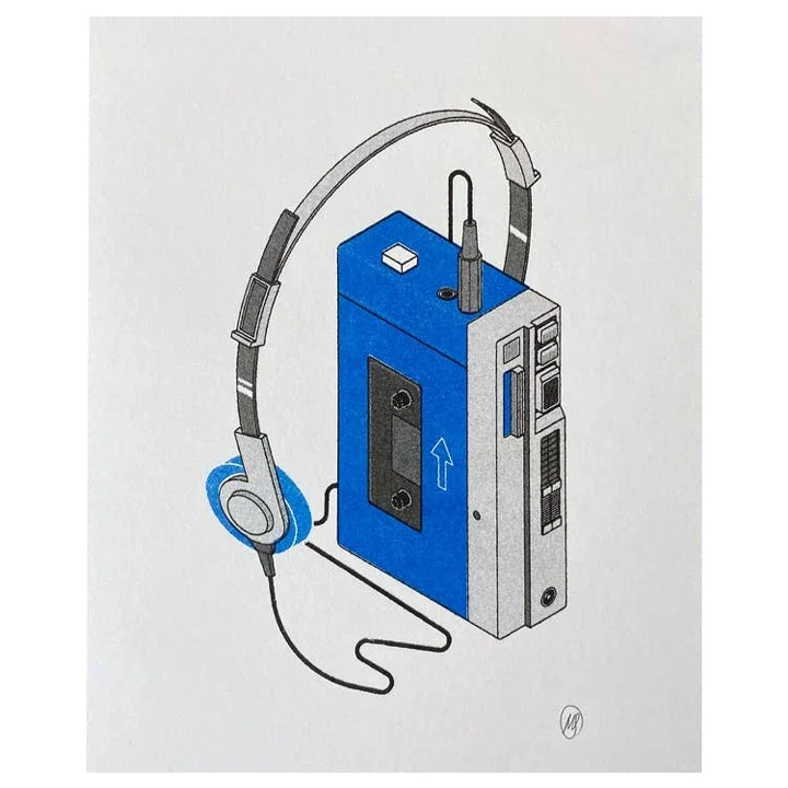 Walkman Risograph - A5 Risograph print